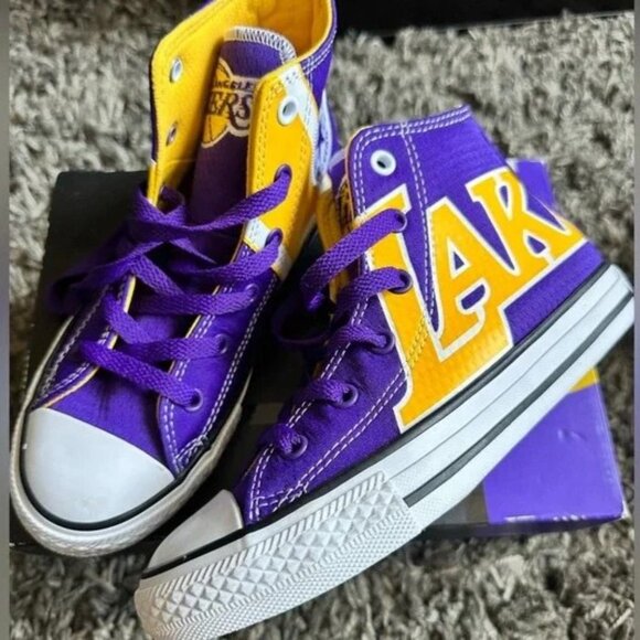 Converse Chuck Taylor All-Star 70’s Hi Los Angeles Lakers 659415C GS size 1 - Picture 1 of 5